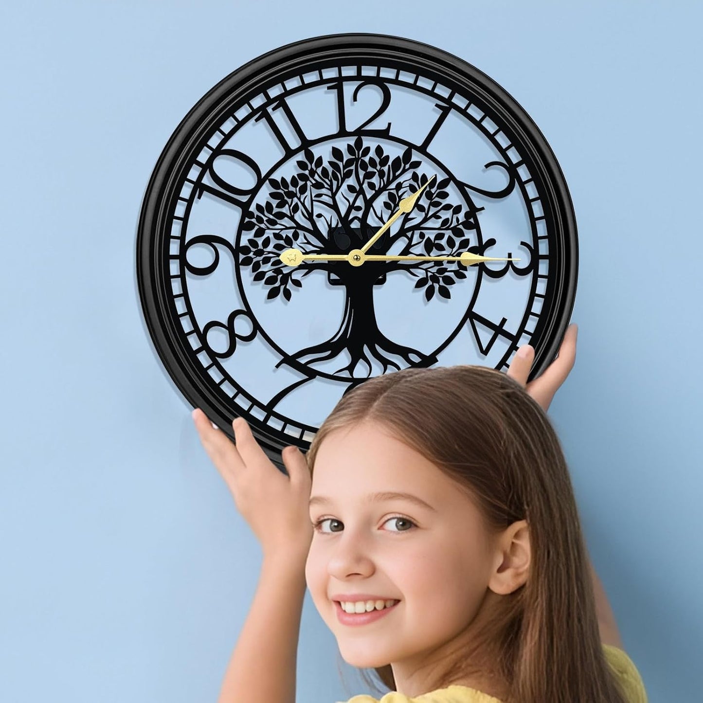 Big Wall Clock - Wall Clocks for Living Room Decor, Quiet and No Ticking Suitable for Wall Decor, Living Room Decoration, Kitchen Decoration