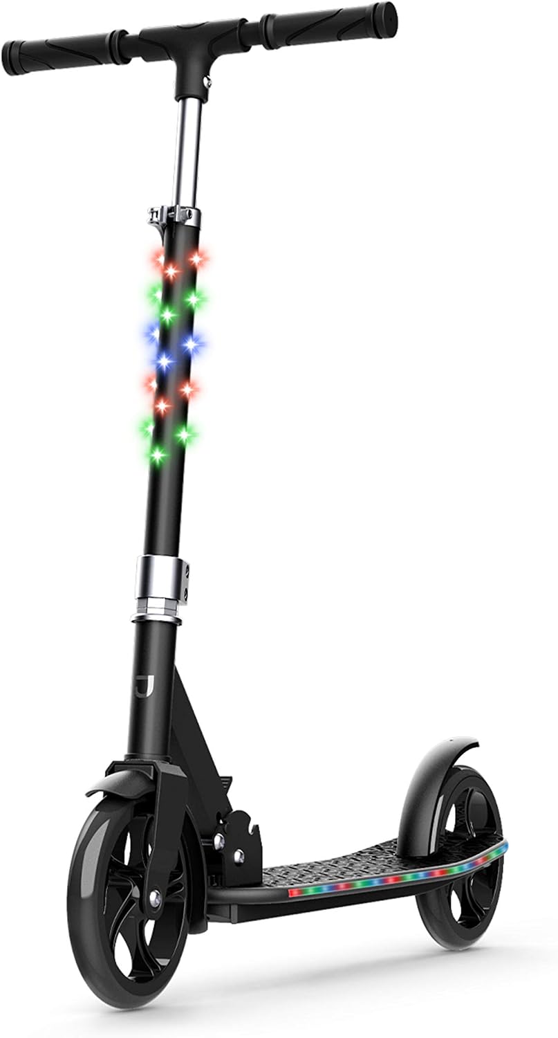 Jetson Jupiter Jumbo 2-Wheel Kick Scooter, Sturdy Wide Deck, Height Adjustable Handlebar, Rear Brake, Easy-Folding Mechanism, 8 inch wheels